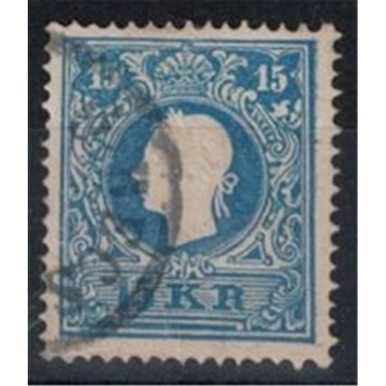 AUSTRIA 1859 15 Kreuzer azzurro us