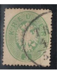 AUSTRIA 1863 3 Kreuzer verde  us