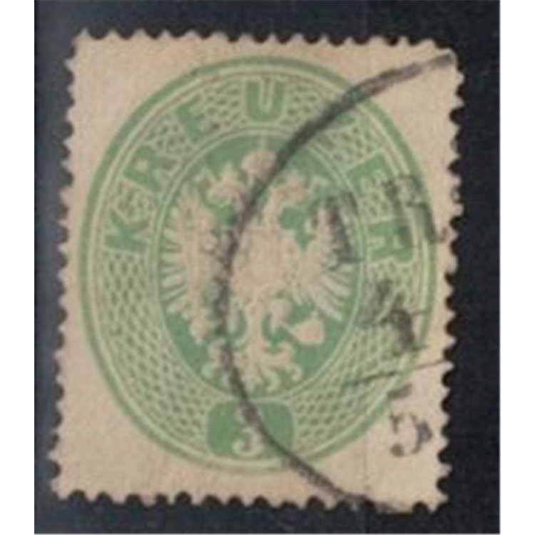 AUSTRIA 1863 3 Kreuzer verde  us