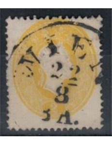 AUSTRIA 1861 2 Kreuzer yellow used