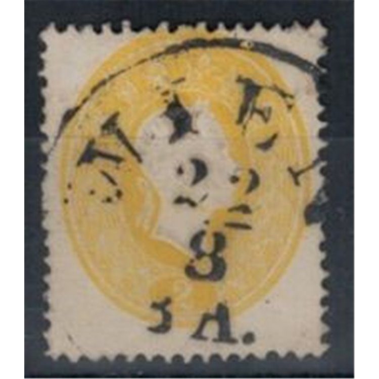 AUSTRIA 1861 2 Kreuzer giallo us