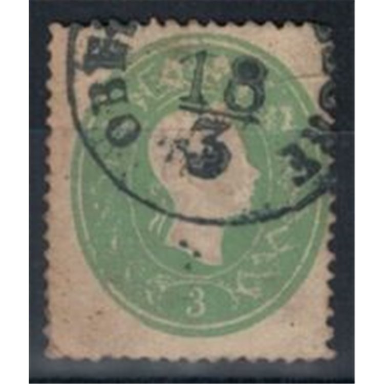 AUSTRIA 1861 3 Kreuzer verde us