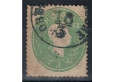 AUSTRIA 1861 3 Kreuzer green used