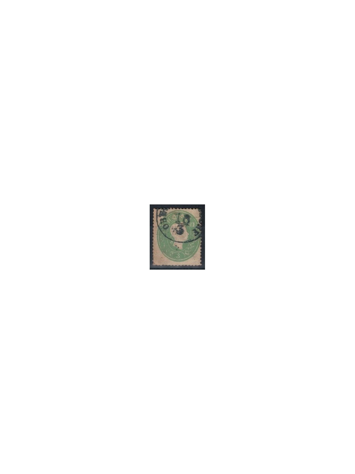 AUSTRIA 1861 3 Kreuzer verde us