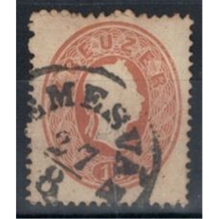 AUSTRIA 1861 10 Kreuzer brown used