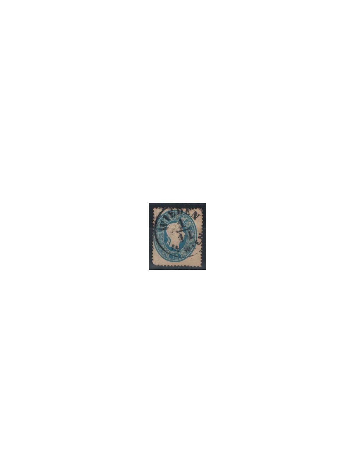 AUSTRIA 1861 15 Kreuzer light blue used