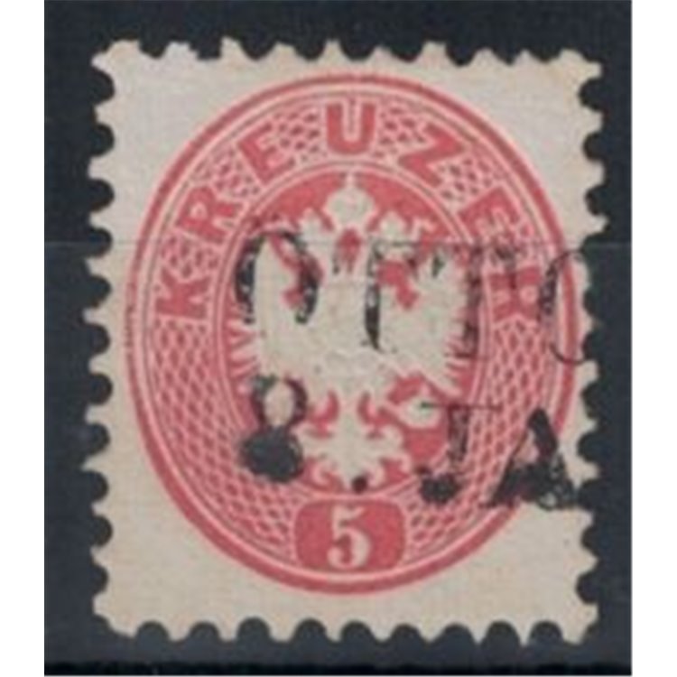 AUSTRIA 1863-64 5 Kreuzer pink used