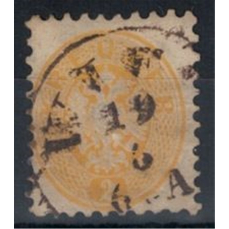 AUSTRIA 1863-64 2 Kreuzer yellow used