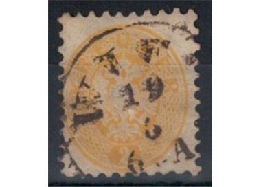 AUSTRIA 1863-64 2 Kreuzer yellow used