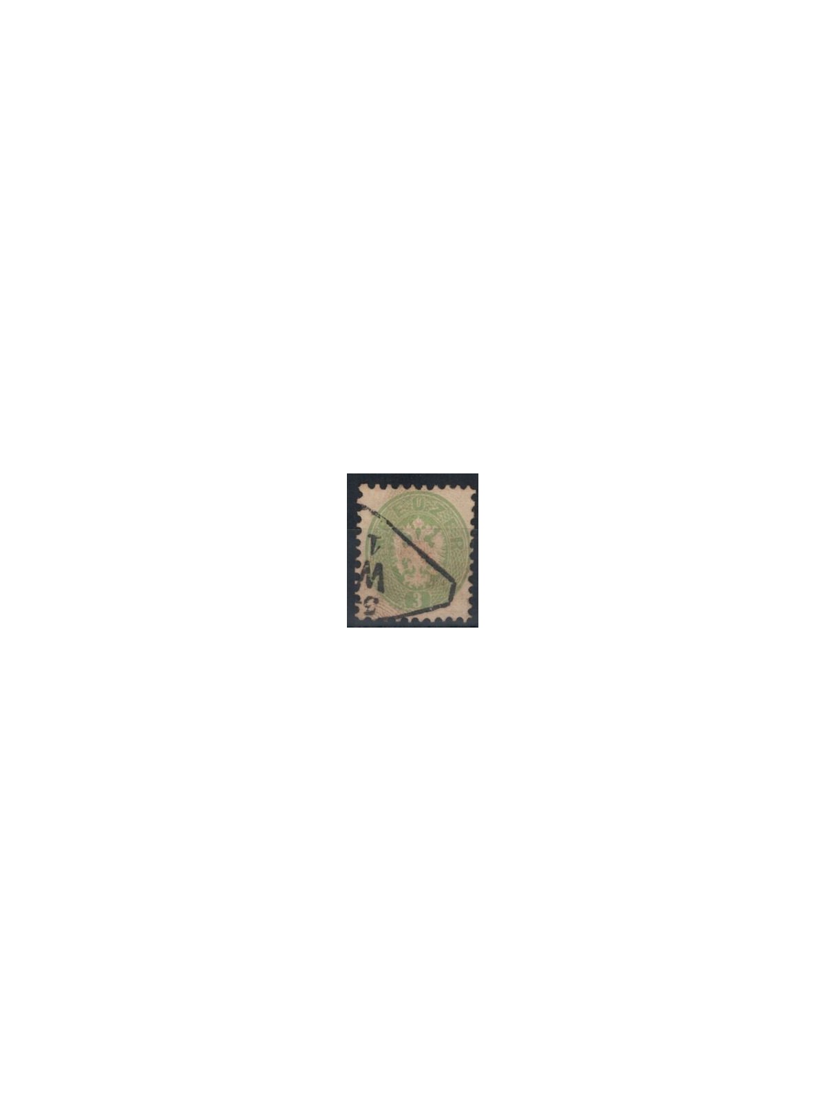 AUSTRIA 1863-64 3 Kreuzer green used