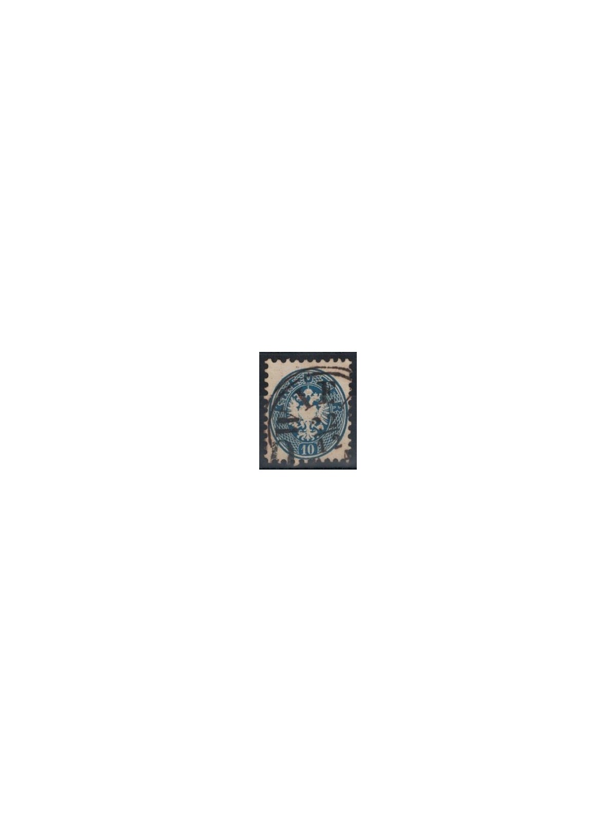 AUSTRIA 1863-64 10 Kreuzer azzurro  us