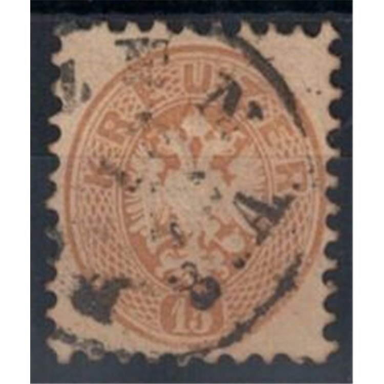 AUSTRIA 1863-64 15 Kreuzer bistro used