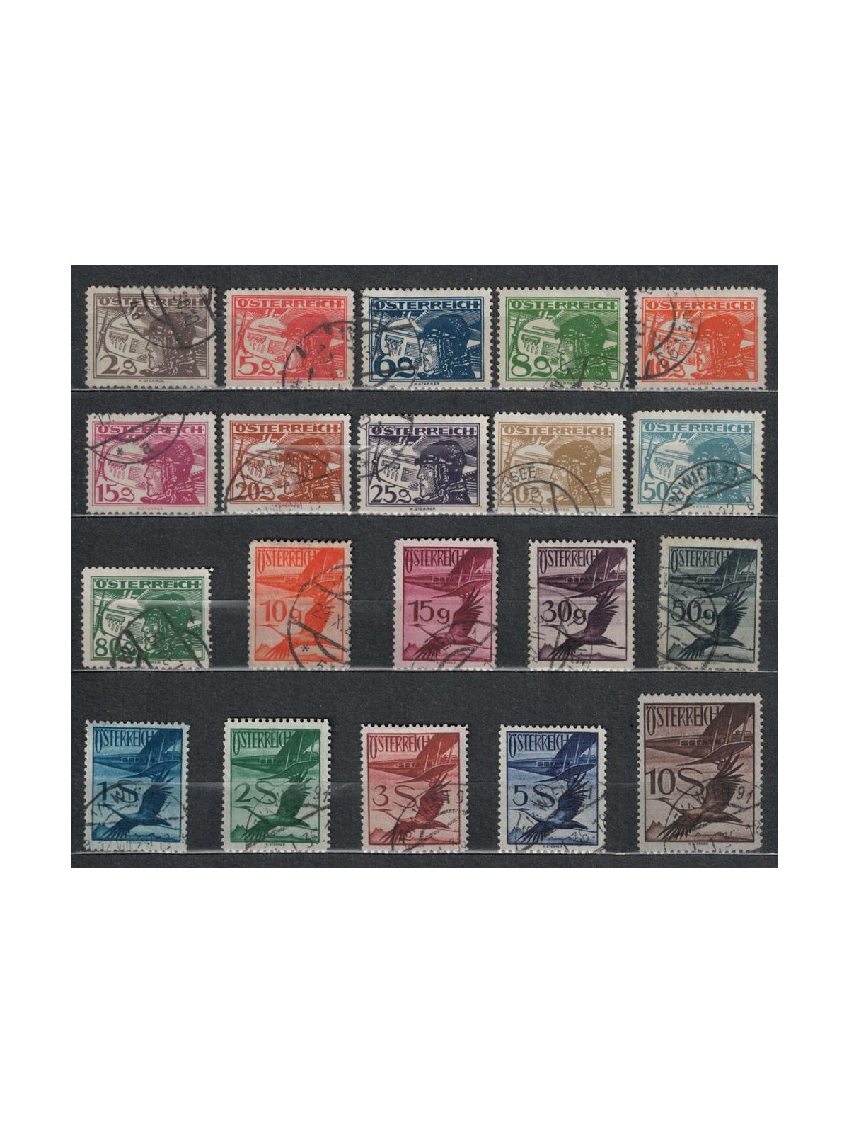 AUSTRIA 1925-30 Airmail 20v used
