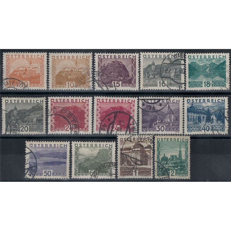 AUSTRIA 1929 Views and landscapes 14v used