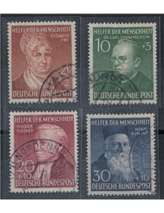 GERMANY FRG 1952 Charity 4v used