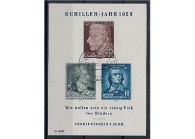GERMANIA DDR 1955 Friedrich Schiller 1 BF us