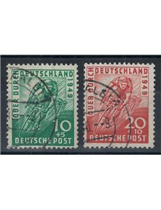 GERMANY BIZONA 1949 Tour of Germany cycling race 2v used
