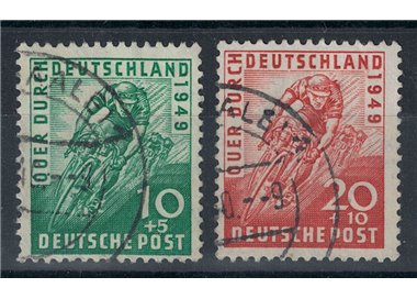 GERMANY BIZONA 1949 Tour of Germany cycling race 2v used