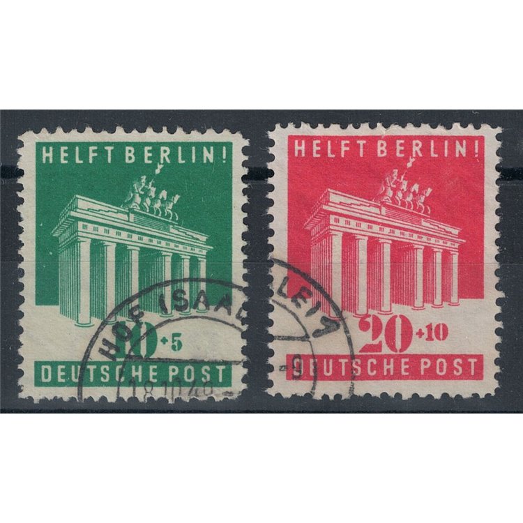 GERMANY BIZONA 1948 Brandenburg Gate 2v used