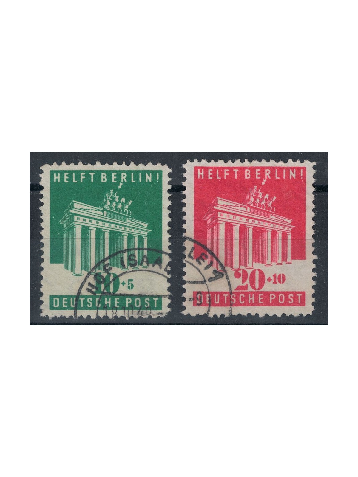 GERMANIA BIZONA 1948 Porta di Brandeburgo 2v us