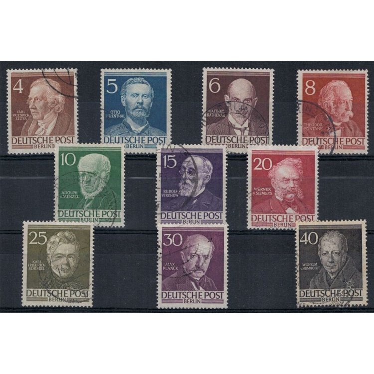 BERLIN 1952-53 Famous Berliners 10v used
