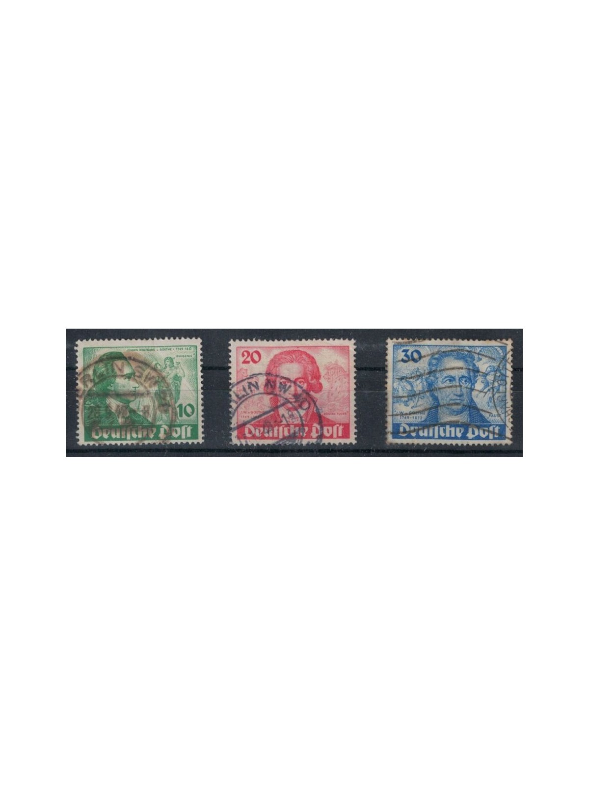 BERLIN 1949 Johann Wolfang von Goethe 3v used