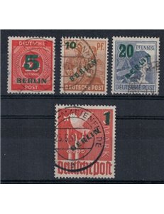 BERLIN 1949 AIS Zone stamps overprinted in green 4v us