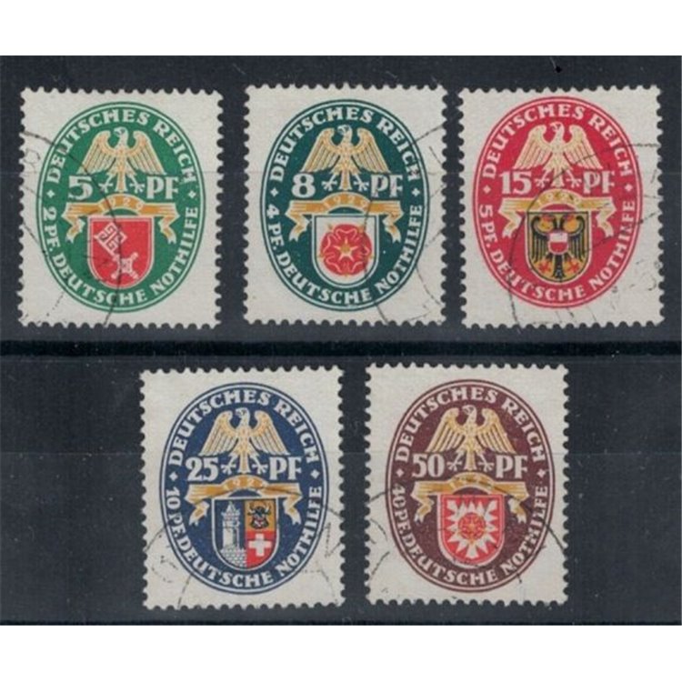 GERMANIA REICH 1929 Stemmi regionali 5v us