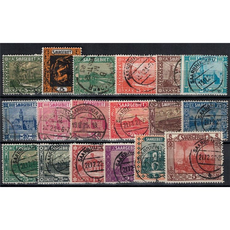 GERMANY SARRE 1922 Views 18v used