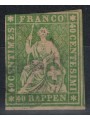 SWITZERLAND 1854-62 Helvetia seated 40r green used