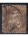 SWITZERLAND 1862 Helvetia seated 60 centimes bronze used