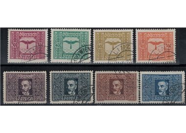 AUSTRIA 1922-24 Airmail 8v used