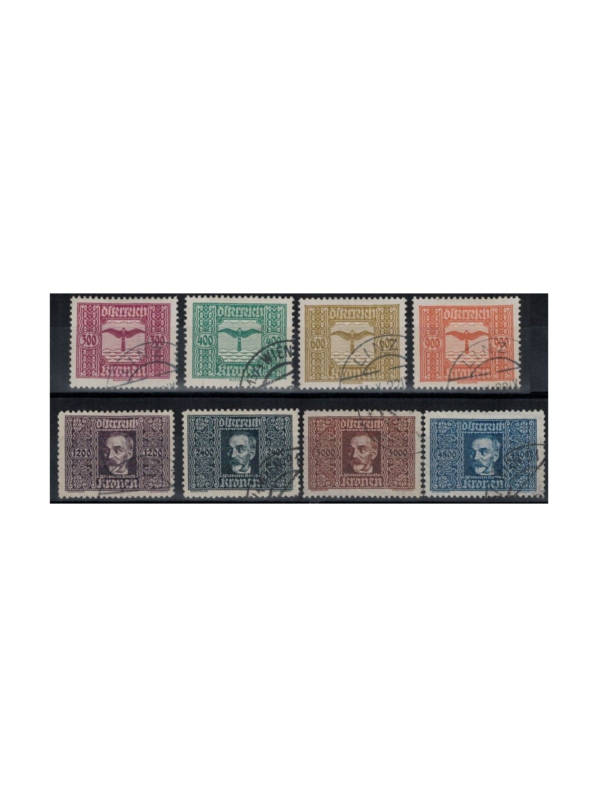 AUSTRIA 1922-24 Posta aerea 8v us