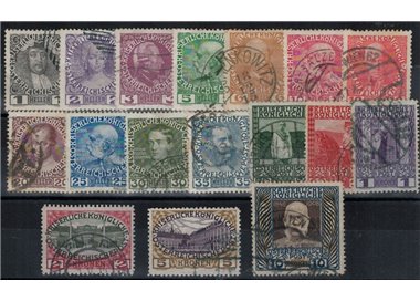 AUSTRIA 1908-13 Anniversario Regno di Francesco Giuseppe 17v us