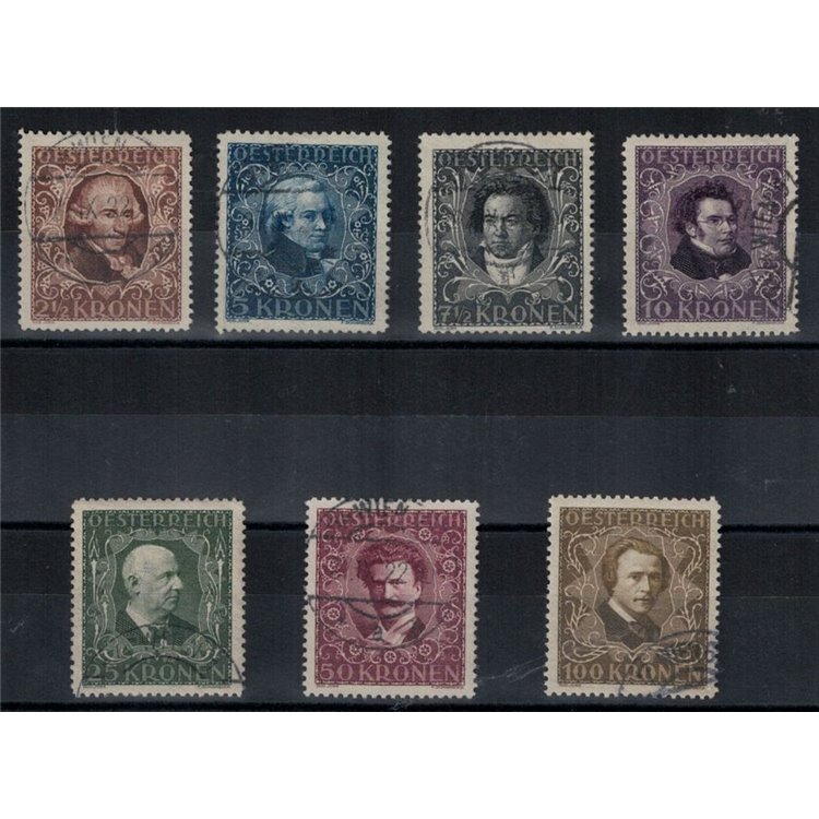 AUSTRIA 1922 Compositori 7v us