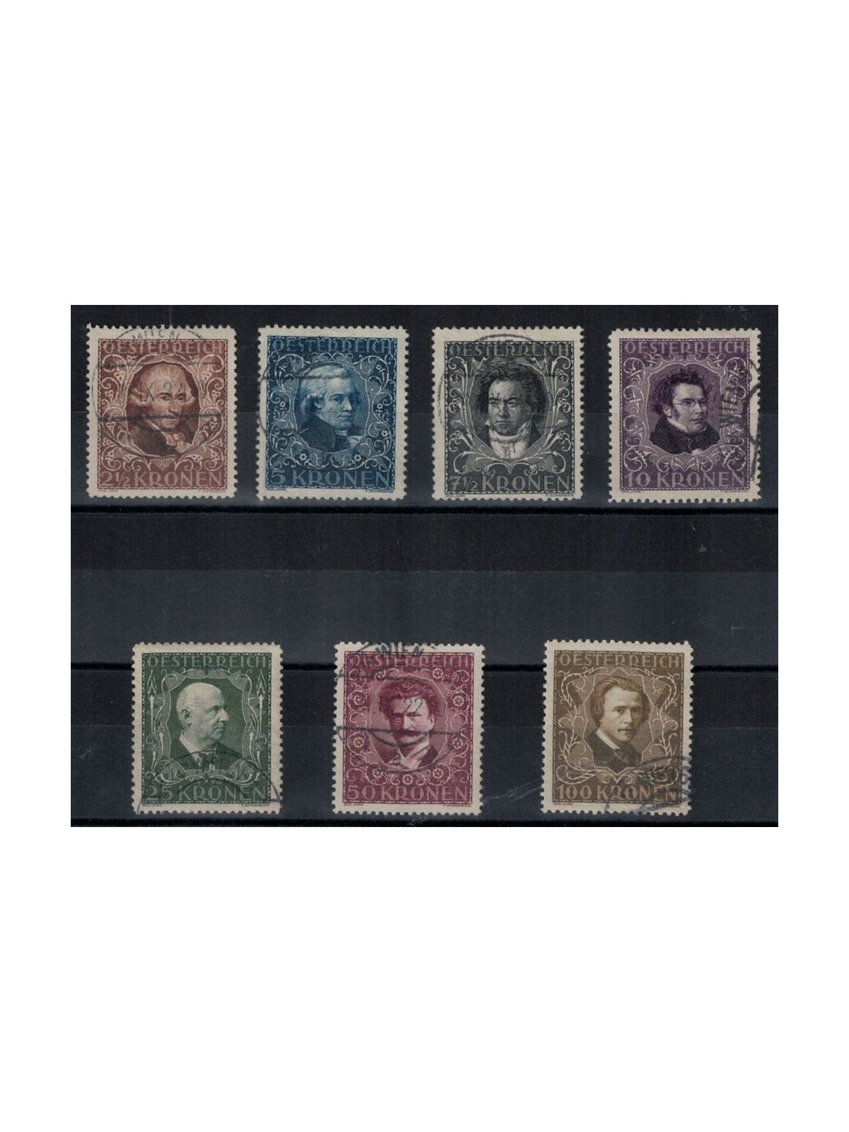 AUSTRIA 1922 Compositori 7v us