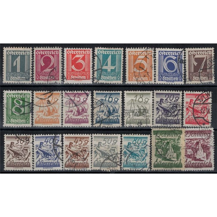 AUSTRIA 1925-27 Various subjects 21v used