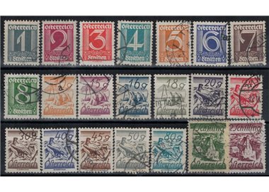 AUSTRIA 1925-27 Soggetti diversi 21v us