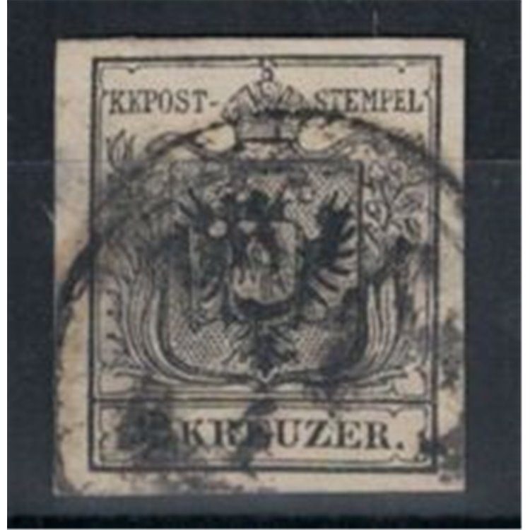 AUSTRIA 1850 Aquila bicipite 2 Kreuzer nero us