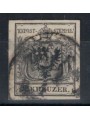 AUSTRIA 1850 Aquila bicipite 2 Kreuzer nero us