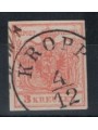 AUSTRIA 1850 Aquila bicipite 3 Kreuzer vermiglio us