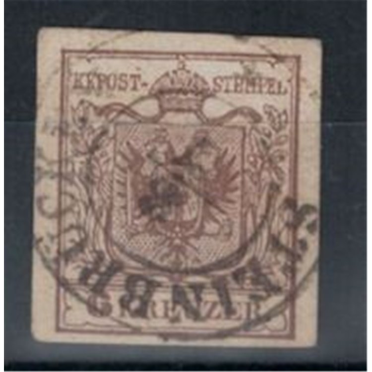 AUSTRIA 1850 Aquila bicipite 6 Kreuzer bruno us