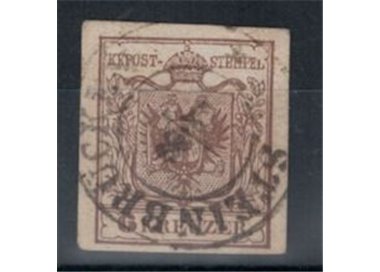 AUSTRIA 1850 Aquila bicipite 6 Kreuzer bruno us