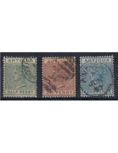 ANTIGUA 1882 Victoria 3v used