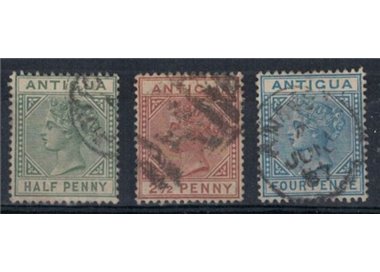 ANTIGUA 1882 Victoria 3v used