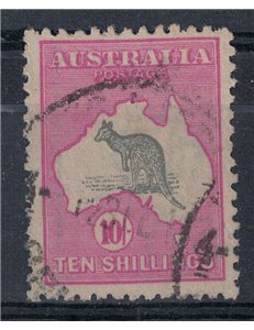 AUSTRALIA 1913 Canguro (10s grigio e rosa) us