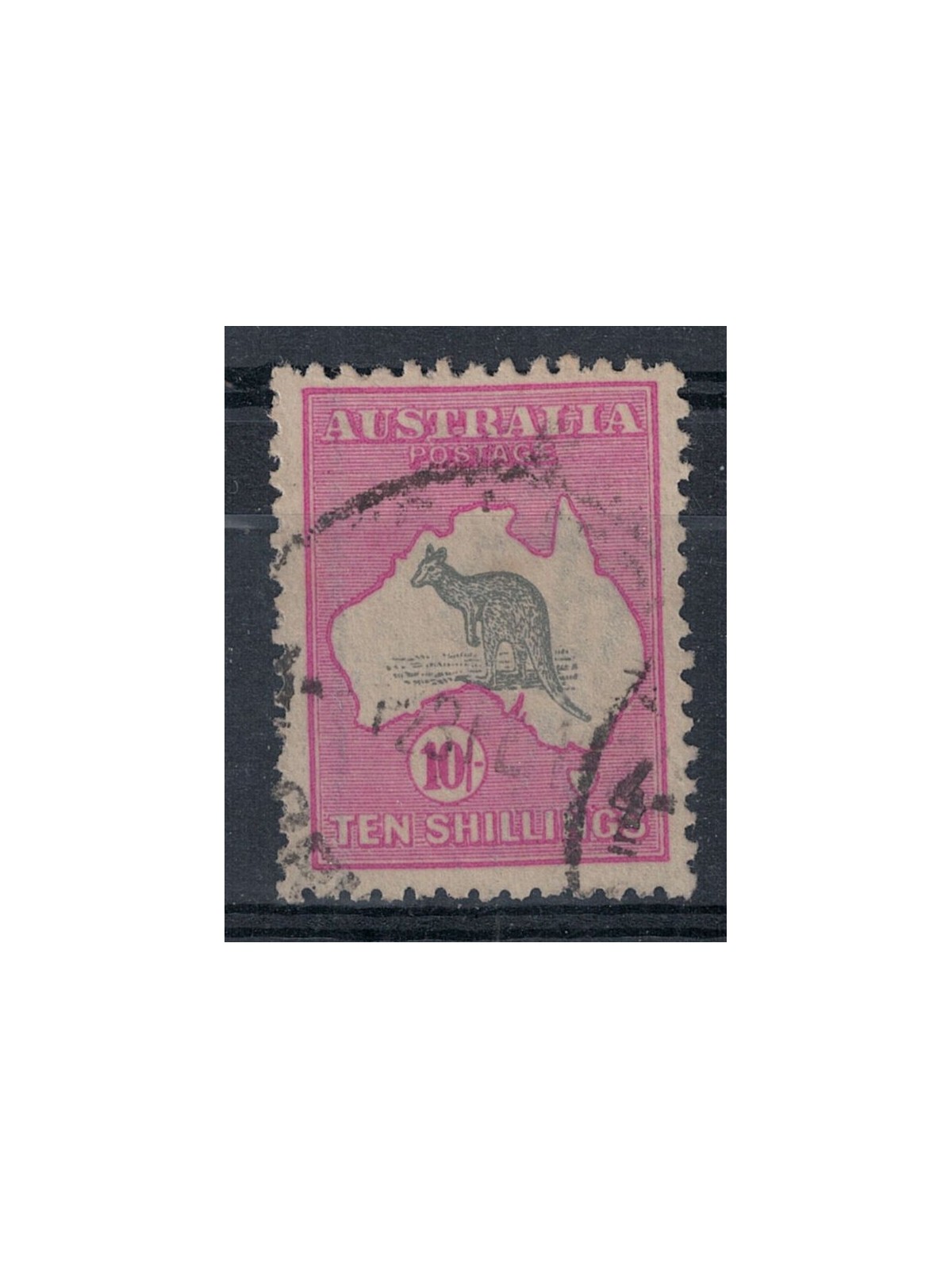 AUSTRALIA 1913 Canguro (10s grigio e rosa) us