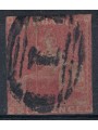 BARBADOS 1858 6p deep pink without watermark, not perforated, used
