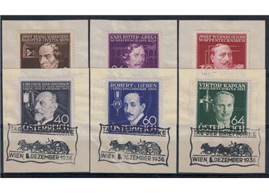 AUSTRIA 1936 Tecnici e inventori con annullo speciale 6v us