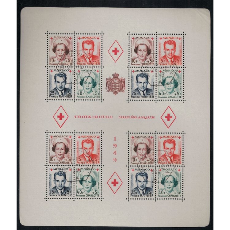 MONACO 1949 For the benefit of the Red Cross s/s us